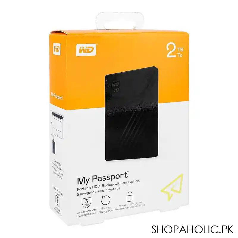 WD My Passport Portable Hard Drive With Backup Software, 2TB - Image 5