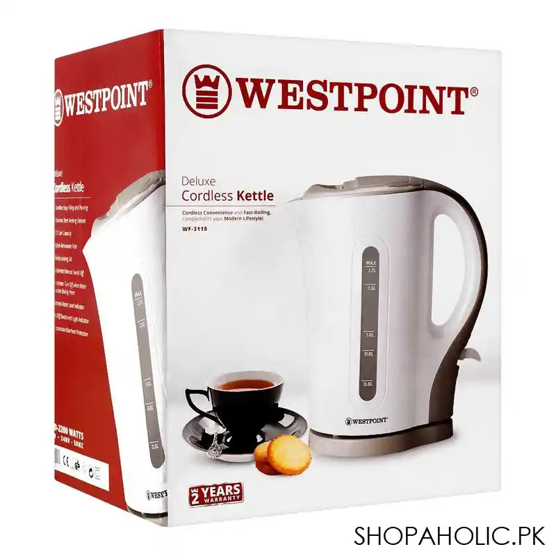 West Point Deluxe Cordless Kettle, WF-3118 - Image 2