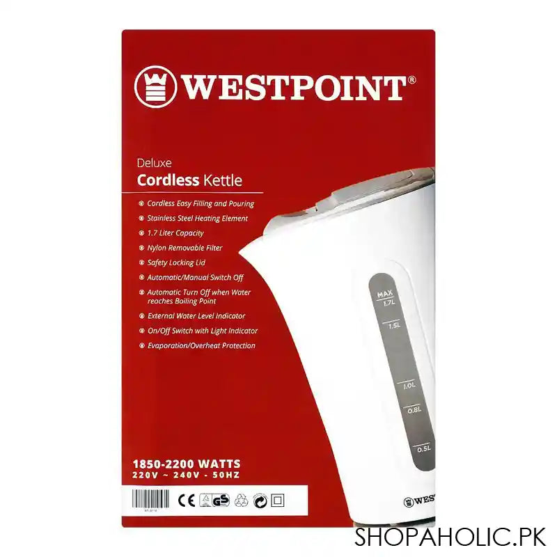 West Point Deluxe Cordless Kettle, WF-3118 - Image 3