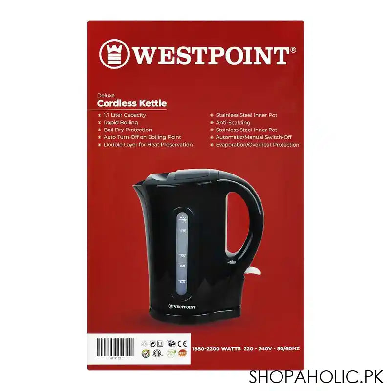 West Point Deluxe Cordless Kettle, WF-3119 - Image 2