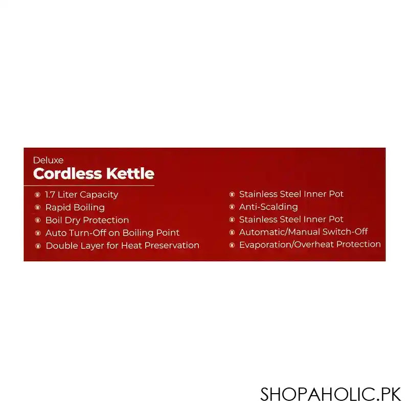 West Point Deluxe Cordless Kettle, WF-3119 - Image 3