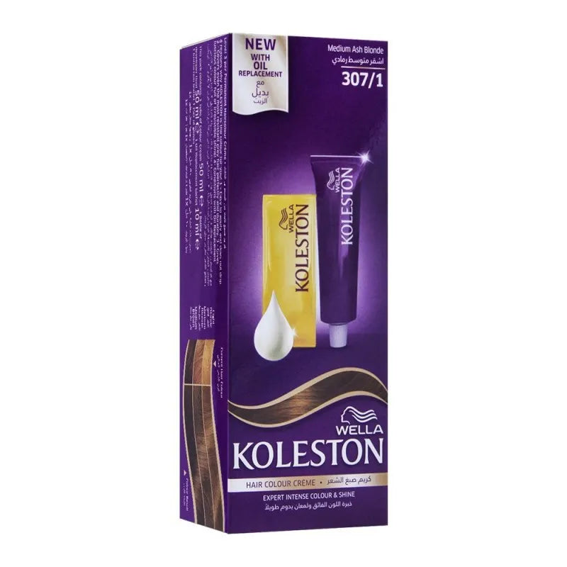 Buy Wella Koleston Hair Color Creme 307 1 Medium Ash Blonde