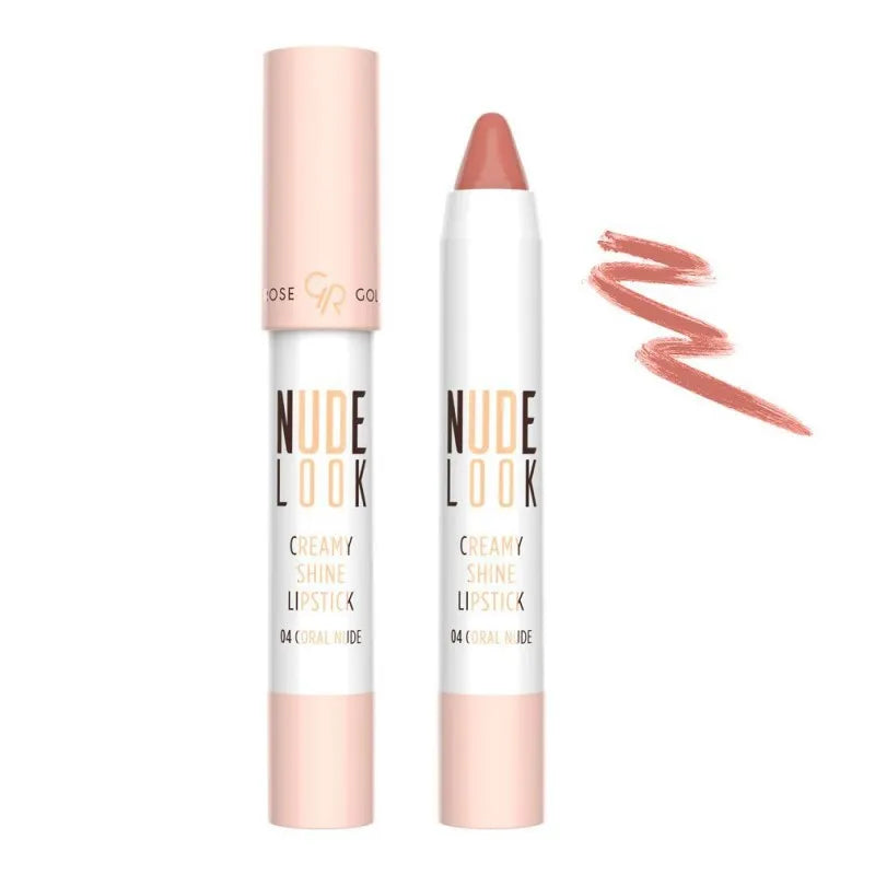 Buy Golden Rose Nude Look Creamy Shine Lipstick 04 Coral Nude