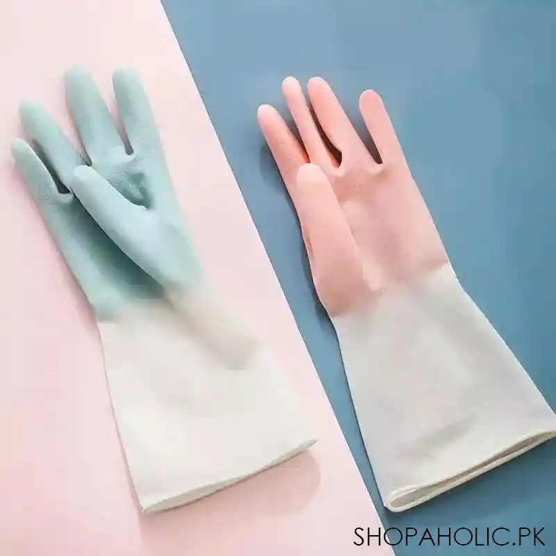 1 pair silicone cleaning gloves main image