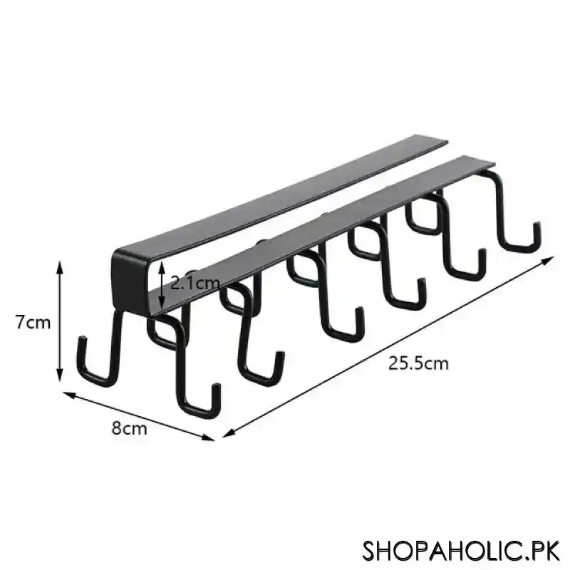 10 hooks cup holder cabinet shelf kitchen storage rack image2