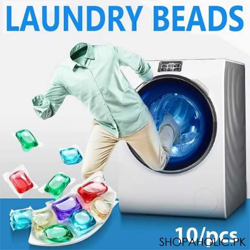 10 pcs laundry gel bead capsules for clothes washing machine wash cleaning main image