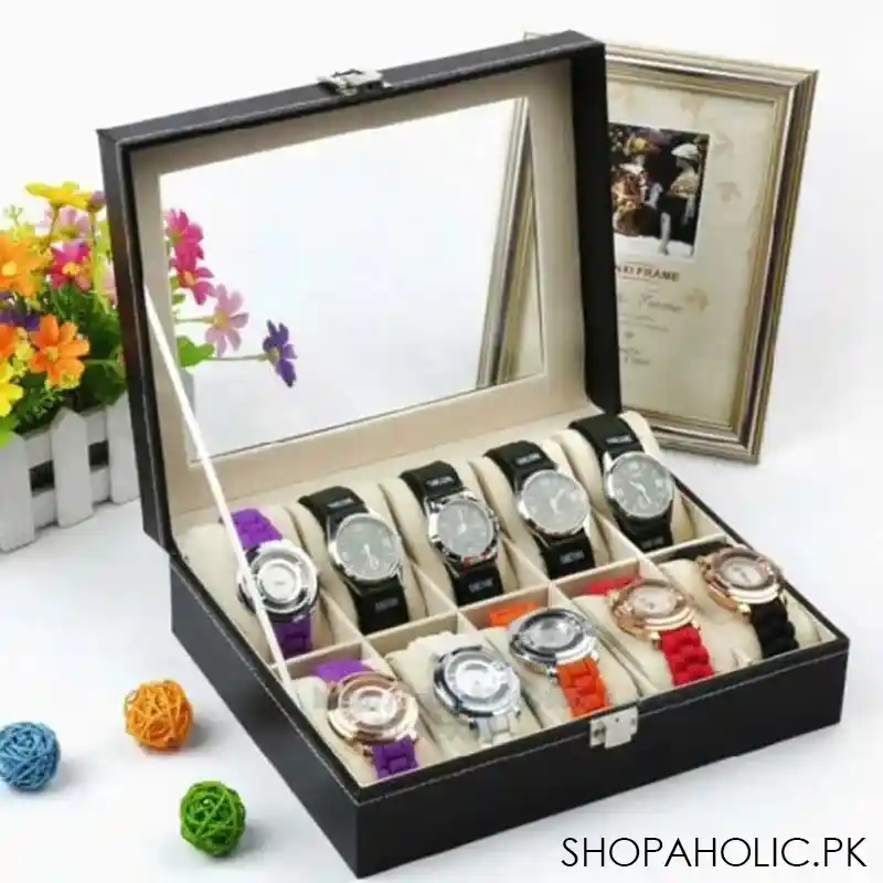 10 slot watch box organizer main image