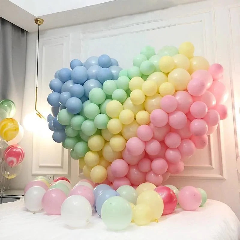 100 pcs mix candy color macaron latex balloons main image