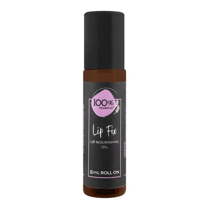 100% wellness co lip fix lip nourishing oil roll on, 8ml main image