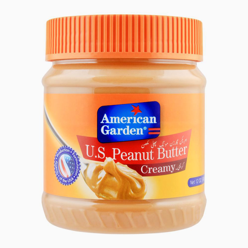 American Garden U.S. Peanut Butter, Creamy, 340g - Main Image