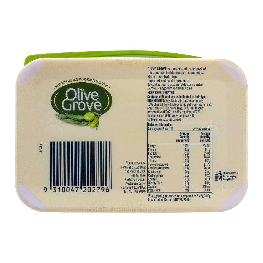 Olive Grove Lite Mild Tasting Spread 500g - Image 3