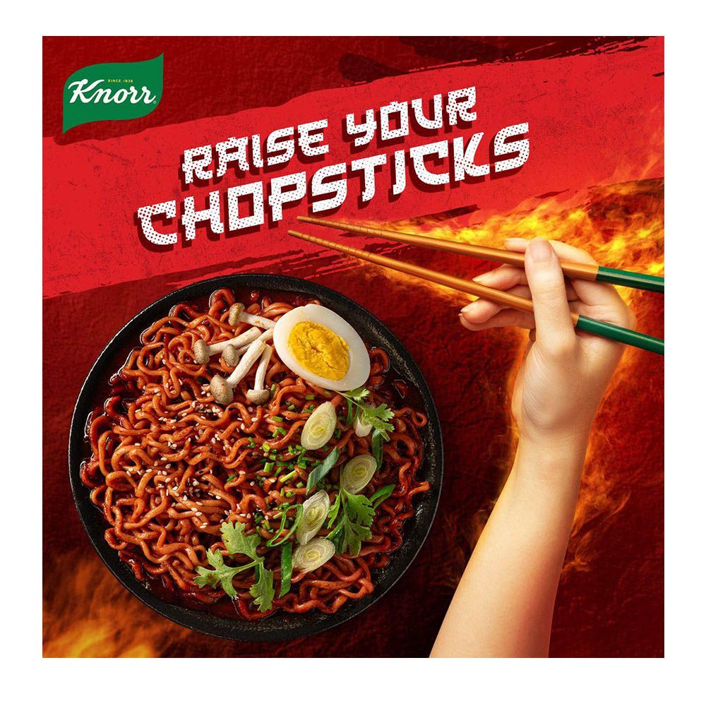 Knorr Fuzon Hot Korean Kimchi Ramen Noodles, 133g - Image 3