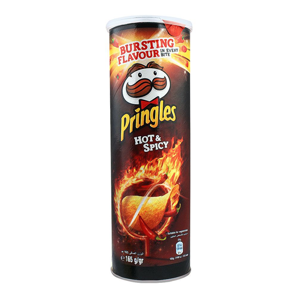 Pringles Potato Crisps, Hot & Spicy Flavor, 165g - Main Image