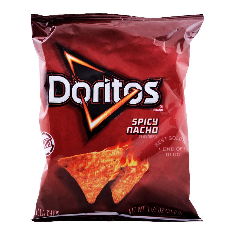 Doritos Spicy Nacho Tortilla Chips (Imported), 31.8g/1.25oz - Main Image