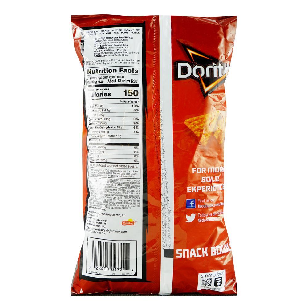 Doritos Nacho Cheese Snacks, 198.4g - Image 2