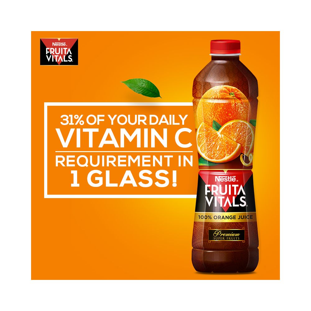 Nestle Fruita Vitals 100% Orange Juice, 1 Liter - Main Image