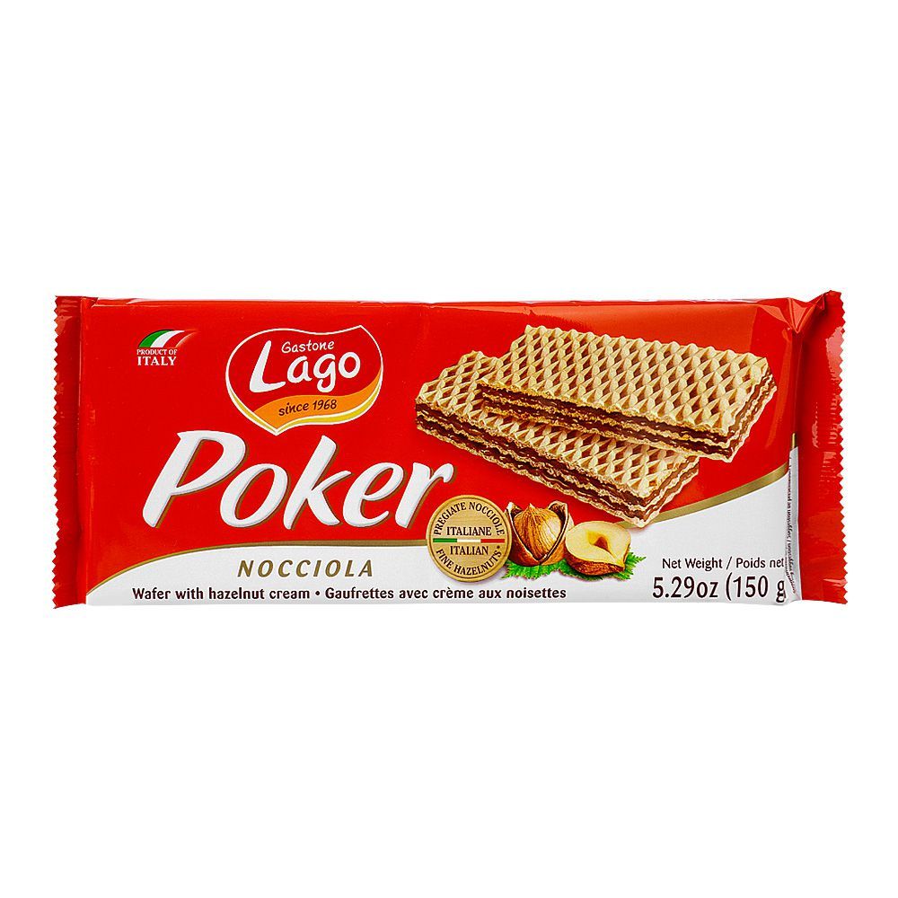 Lago Poker Hazelnut Cream Wafers, 150g - Main Image