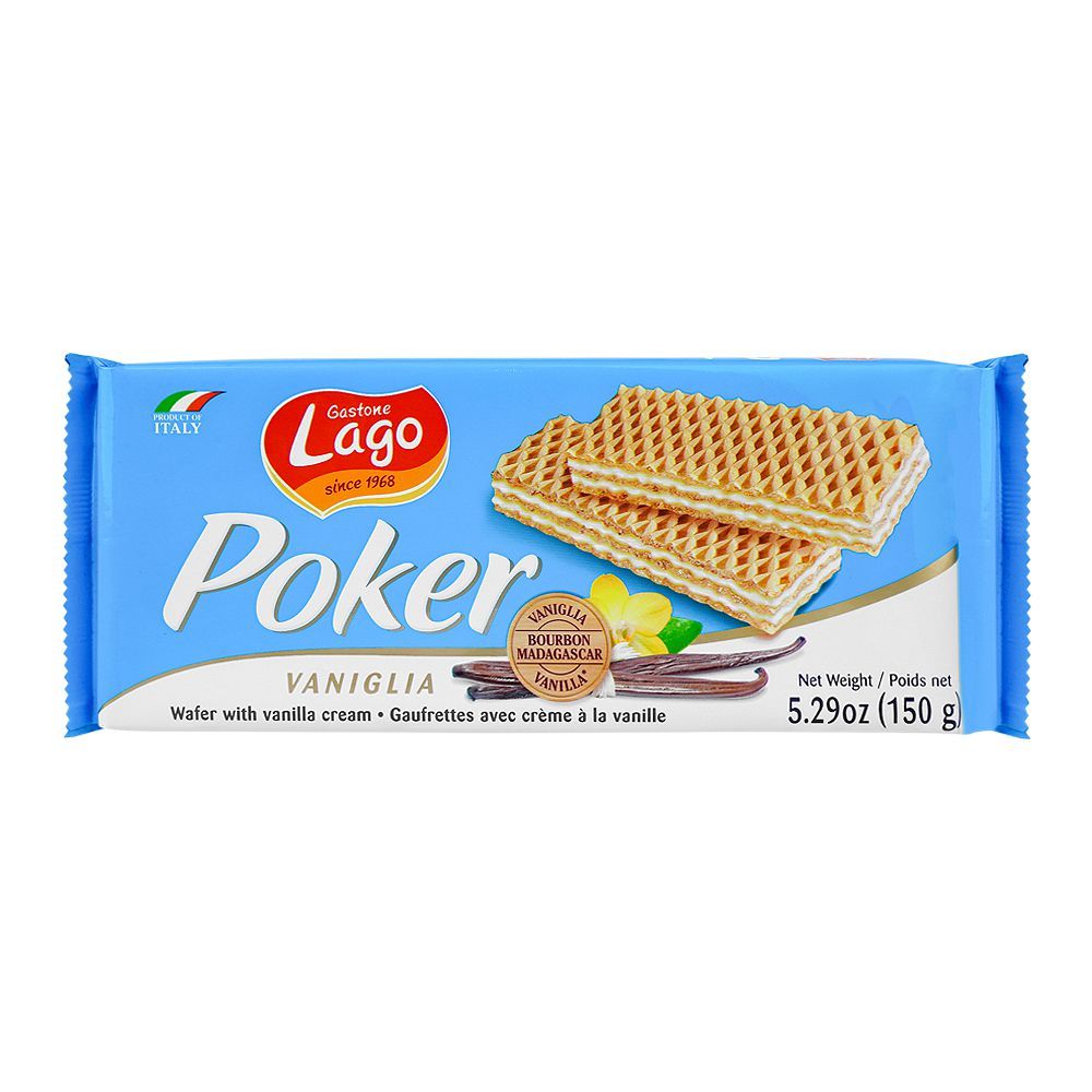 Lago Poker Vanilla Cream Wafers, 150g - Main Image