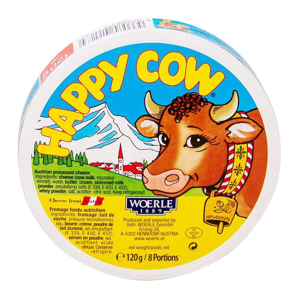 Happy Cow Processed Cheese, 8 Portion 120g - Main Image