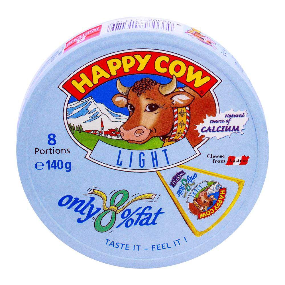 Happy Cow Light Cheese, 8 Portion 140g - Main Image