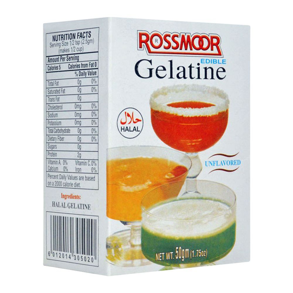 Rossmorr Edible Gelatin, Unflavored, 50g - Main Image