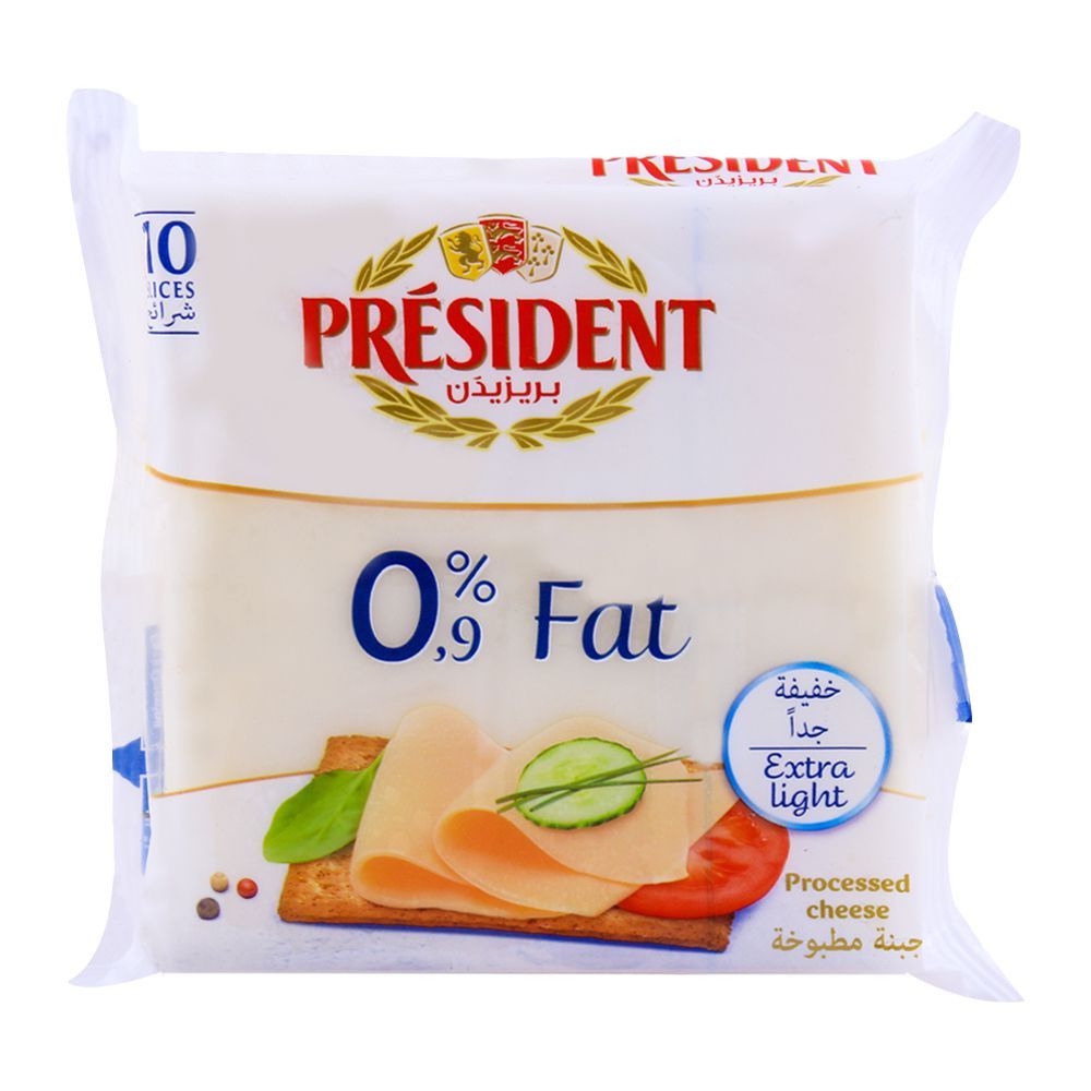 President 0% Fat Extra Light Cheese, 10 Slices, 200g - Main Image