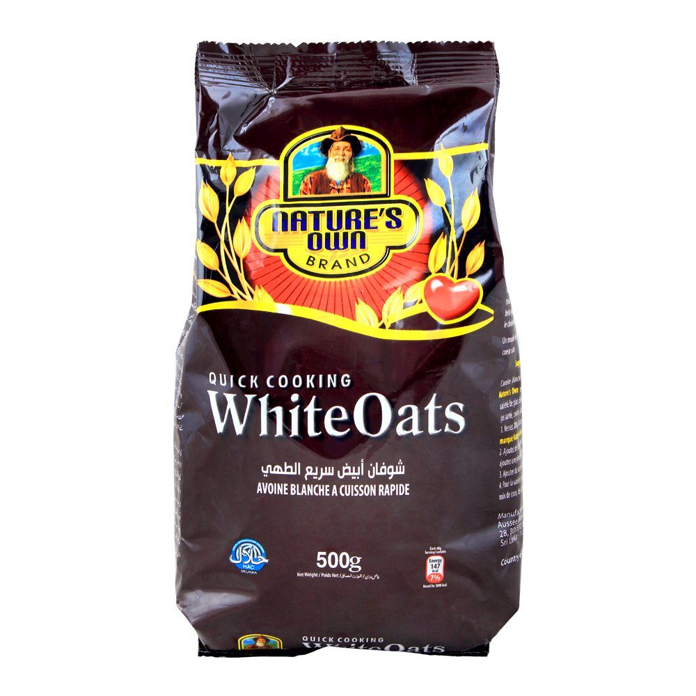 Nature's Own Brand White Oats, Quick Cooking, 500g, Pouch - Main Image