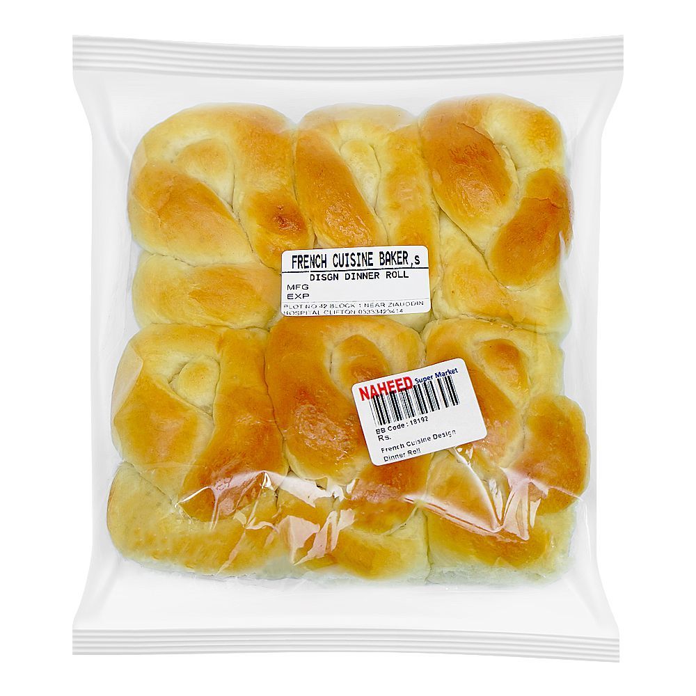 French Cuisine Design Dinner Roll, 6-Pack - Main Image