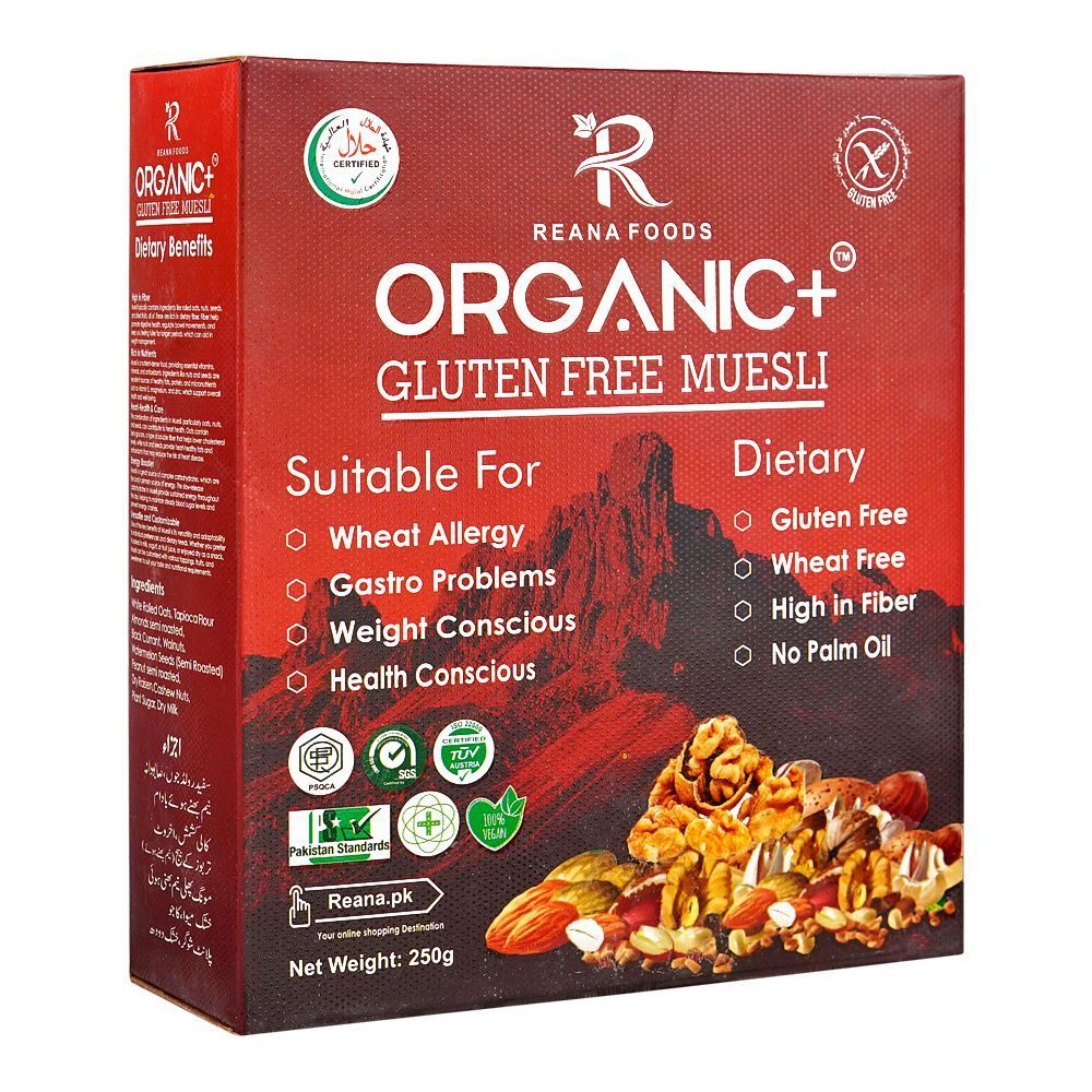 Reana Organic Muesli, Wheat and Gluten Free, 250g - Main Image