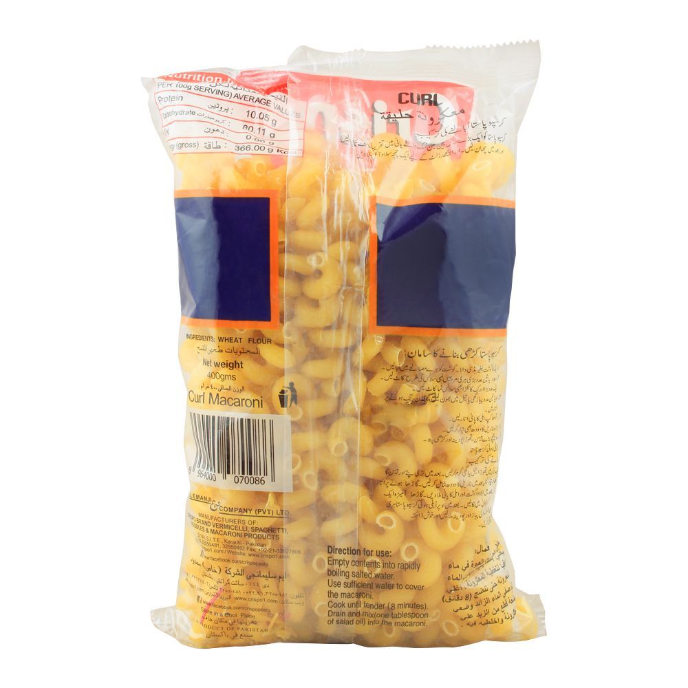 Crispo Pasta, Curl, 400g - Image 2