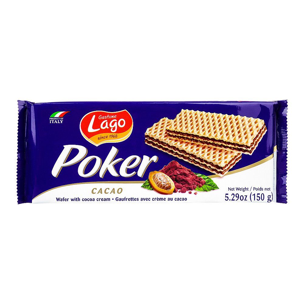 Lago Poker Cocoa Cream Wafers, 150g - Main Image