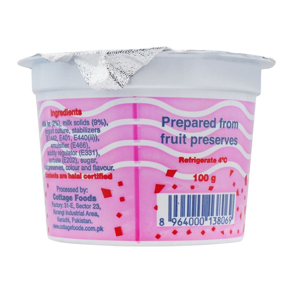 Cottage Strawberry Fruit Yogurt, 100g - Image 2