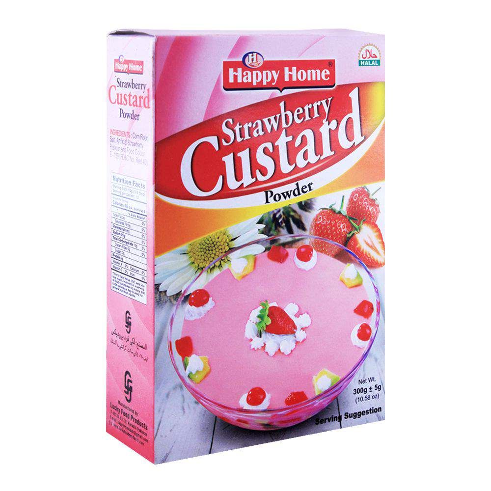 Happy Home Strawberry Custard Powder 300g - Main Image