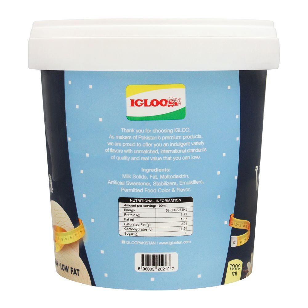 Igloo Supreme Diet Vanilla Frozen Dessert, 800ml - Image 2