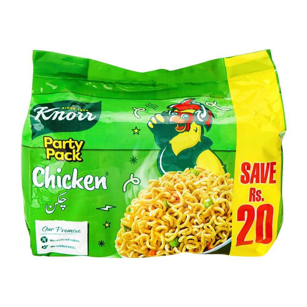 Knorr Noodles Chicken Party Pack, No Added Colors or Preservatives, One Serve 50g, 6-Packs Inside - Main Image