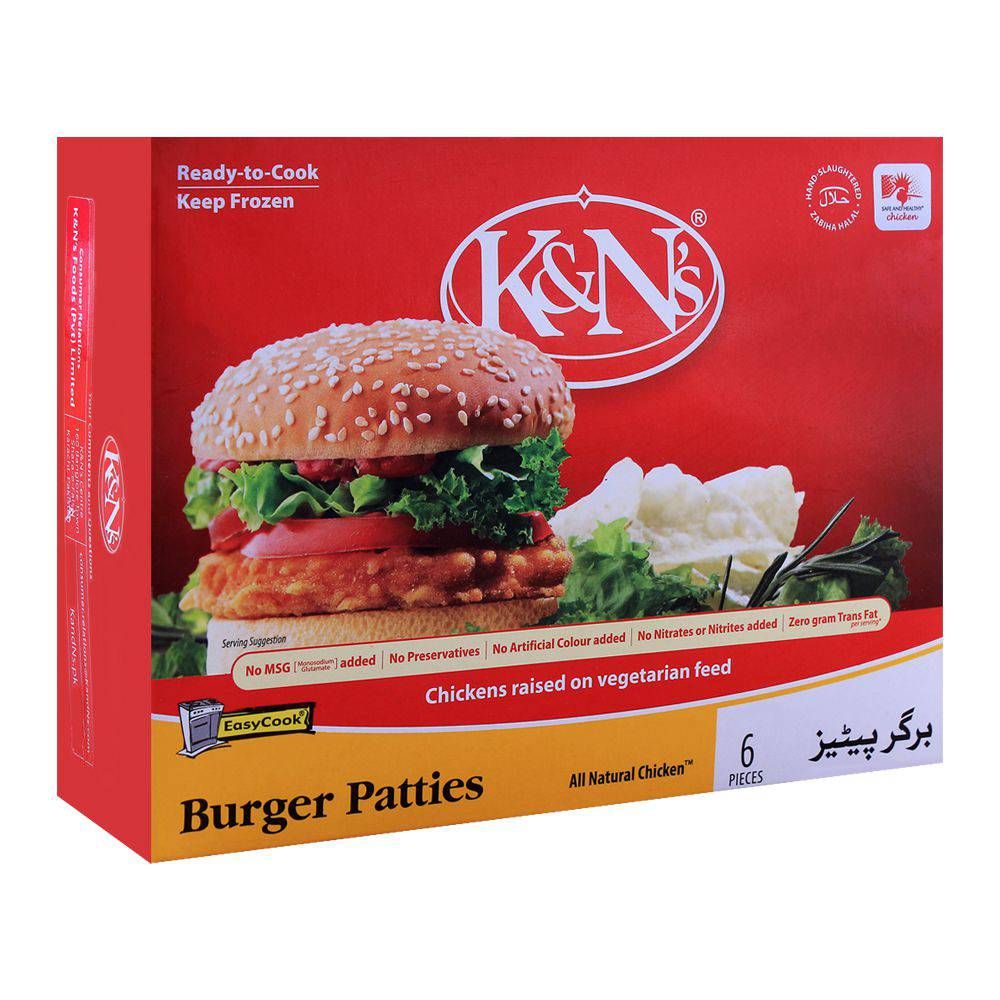 K&N's Chicken Burger Patties, 6-Pack, 400g - Main Image