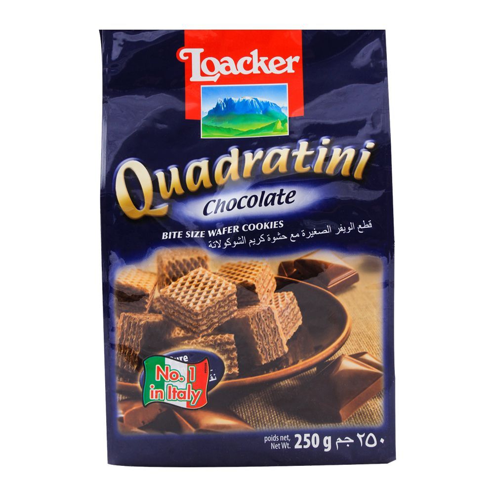 Loacker Quadratini Chocolate Wafer 250gm - Main Image