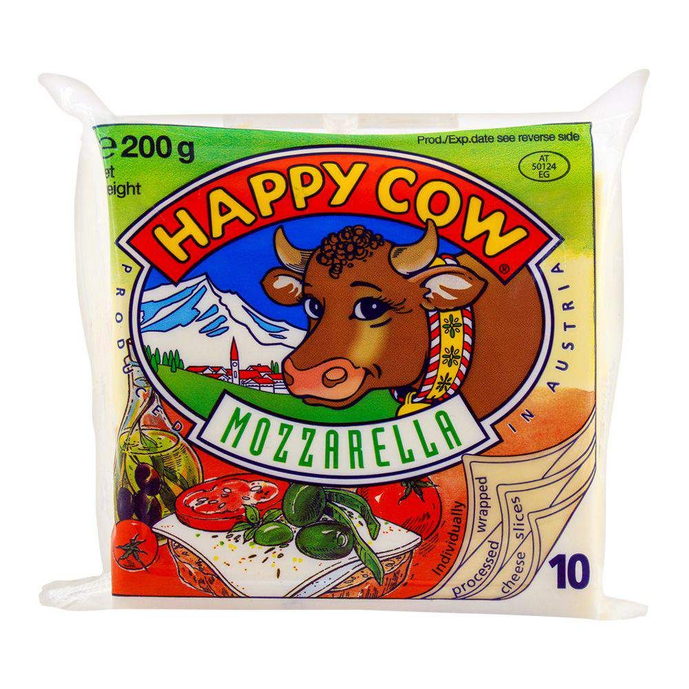 Happy Cow Mozzarella Slice, 10-Pack, 200g - Main Image