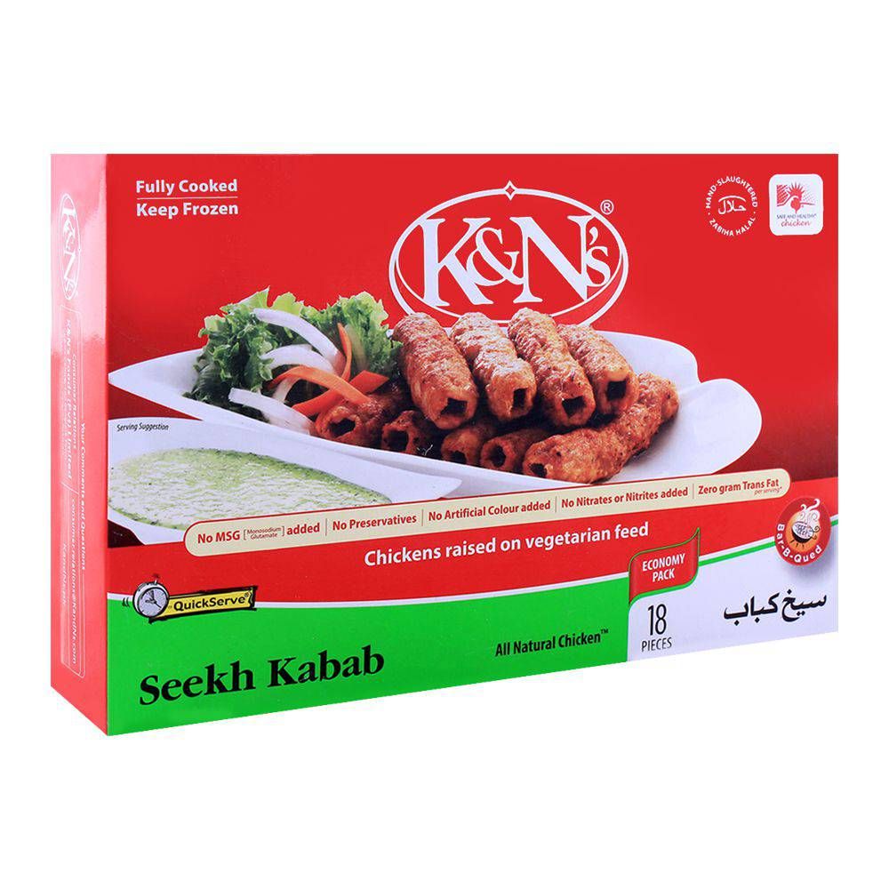 K&N's Chicken Seekh Kabab, 18-Pack - Main Image