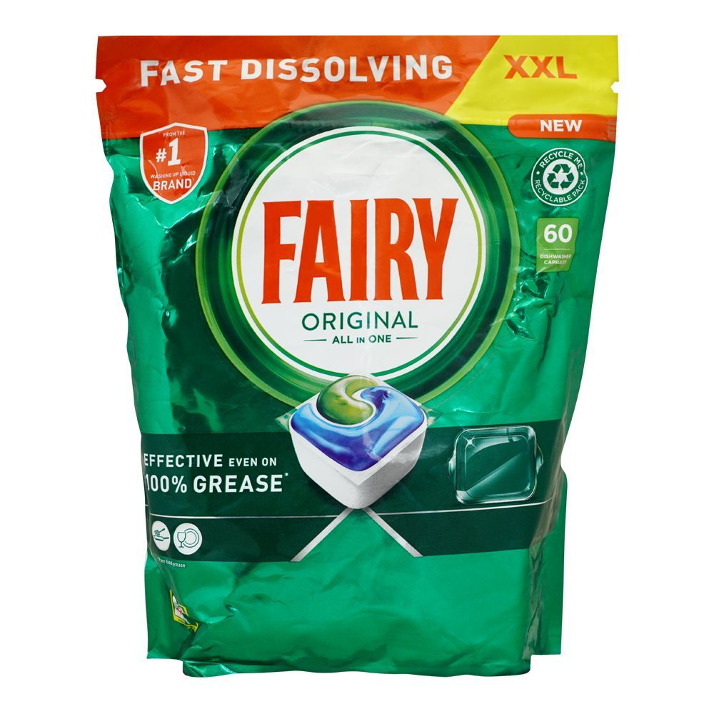 Fairy Original Dishwashing All-In-One Tablet, 60-Pack - Main Image