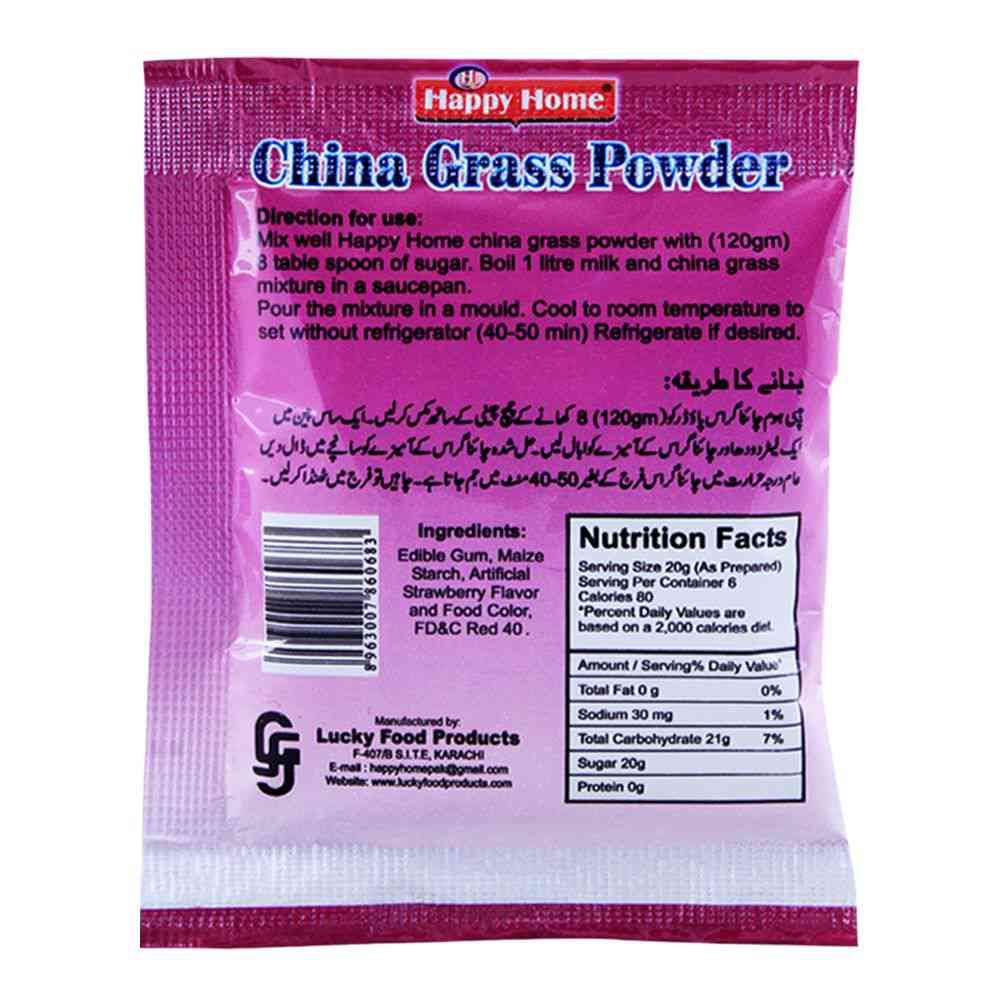 Happy Home China Grass Powder, Strawberry, 10g - Image 2