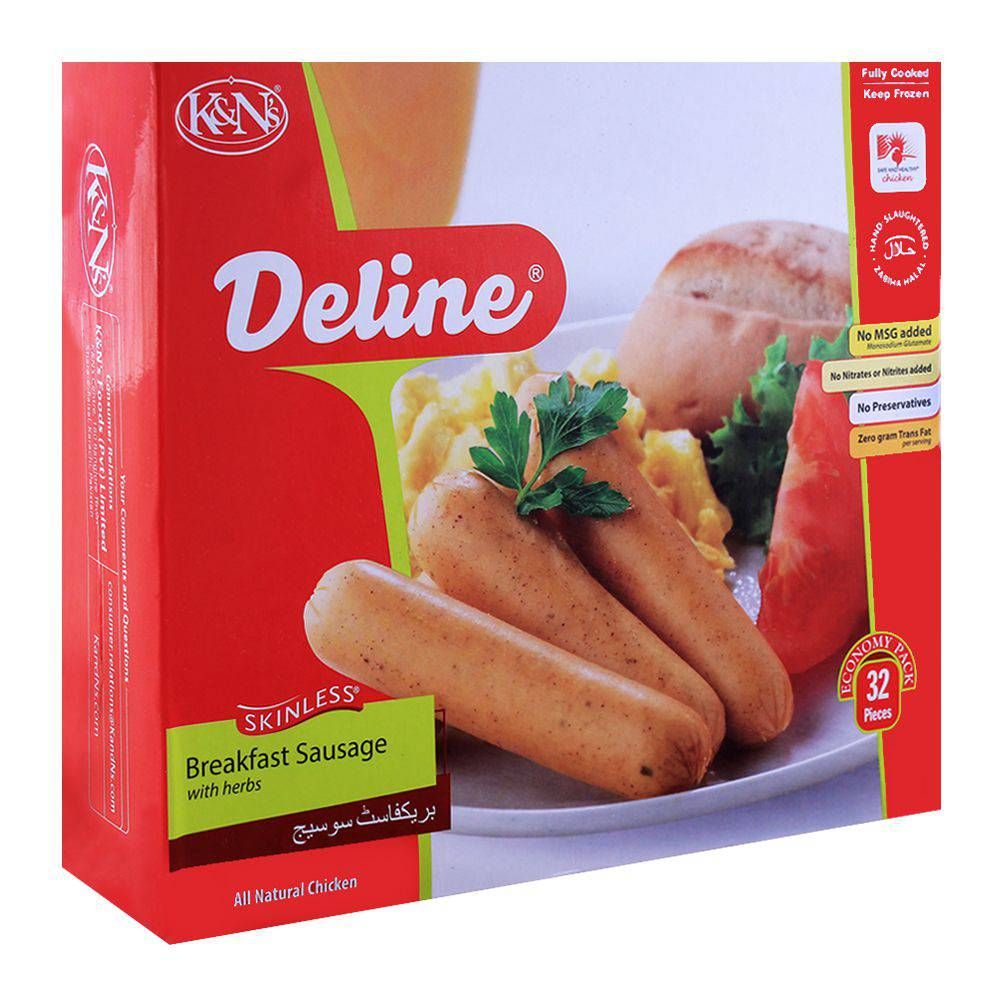 K&N's Deline Breakfast Sausages, Chicken, 32-Pack, 720g - Main Image