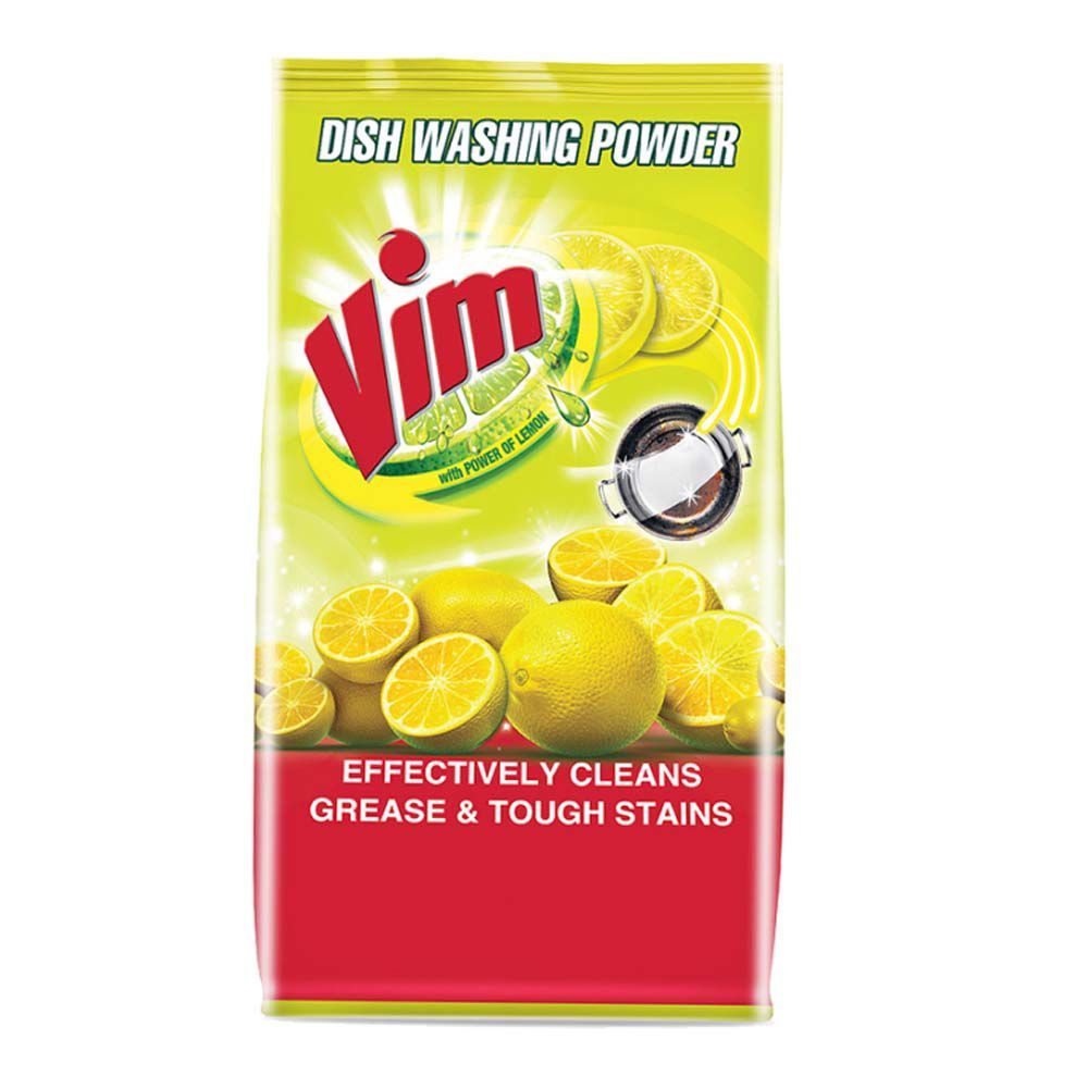 Vim Dish Washing Powder, With Lemon, Bag, 400g - Main Image