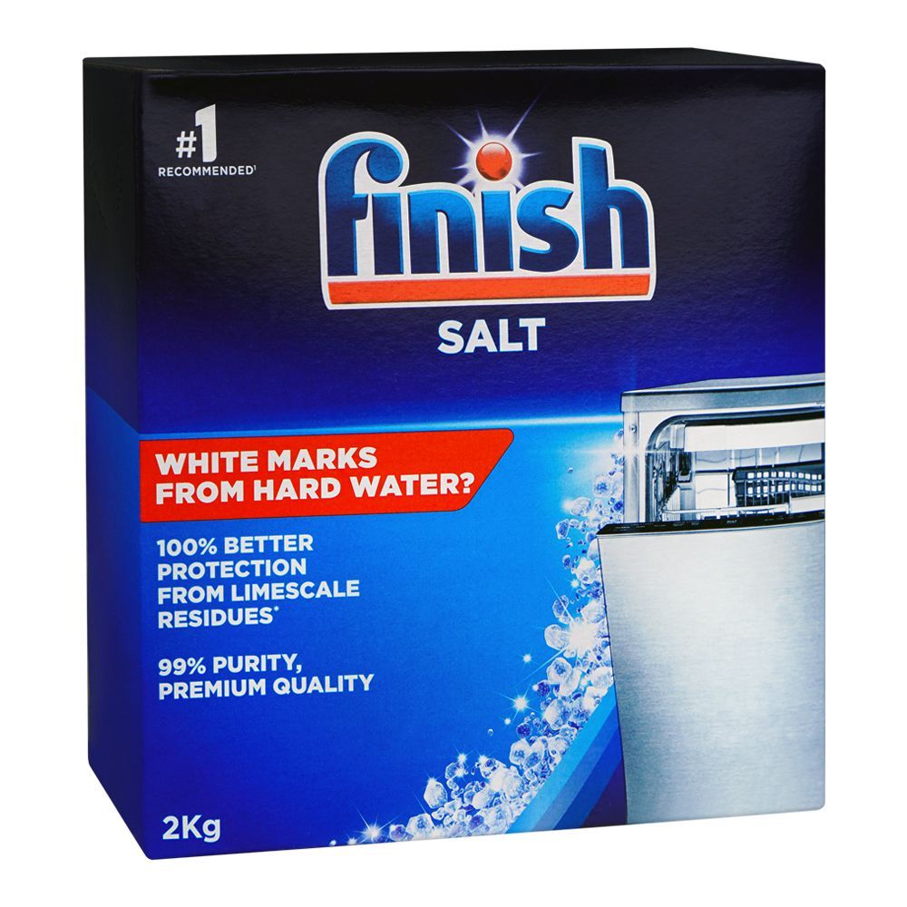 Finish Dish Washing Salt Helps Soften Water to Prevent Limescale and Watermarks, 2kg - Main Image