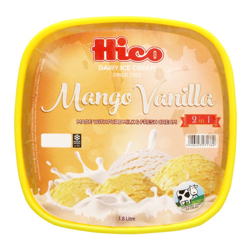 Hico Mango Vanilla Ice Cream, 1.8 Liters - Image 2