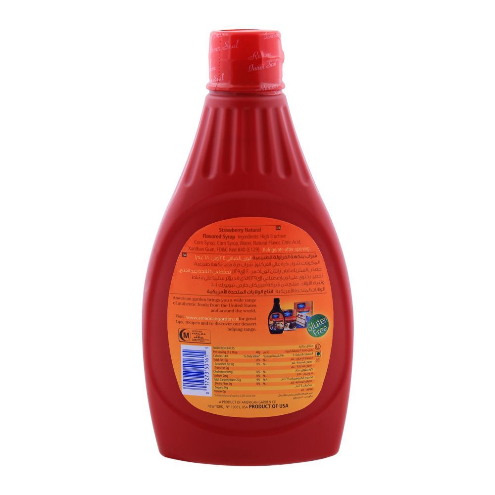 American Garden Strawberry Syrup 680g - Image 2