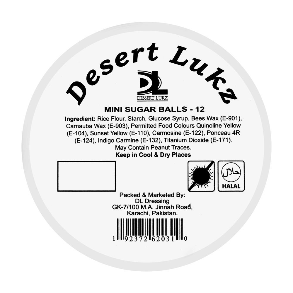 Dessert Lukz Mini Sugar Balls-12 Toppings, 100g - Image 2