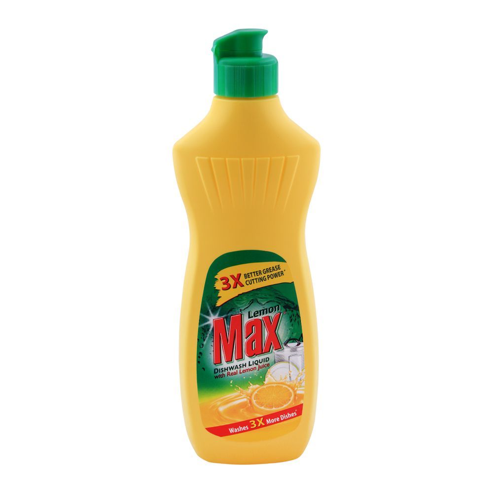 Lemon Max Dishwash Liquid Bottle, With Lemon Juice, 275ml - Image 2