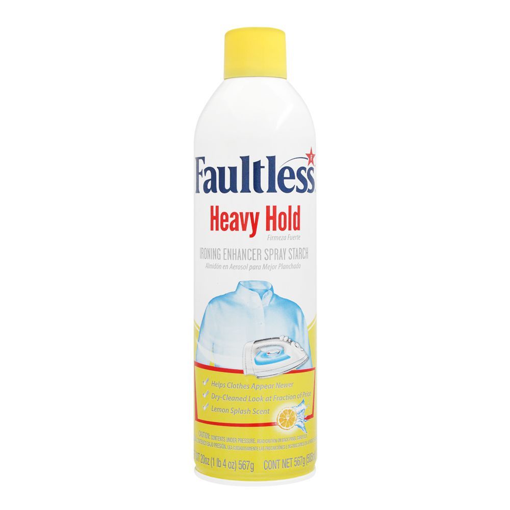 Faultless Heavy Hold Starch Spray, Lemon, 567g - Main Image