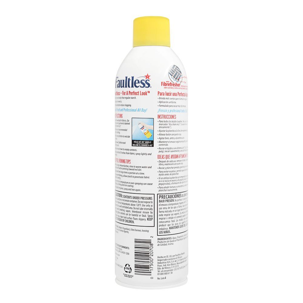 Faultless Heavy Hold Starch Spray, Lemon, 567g - Image 2